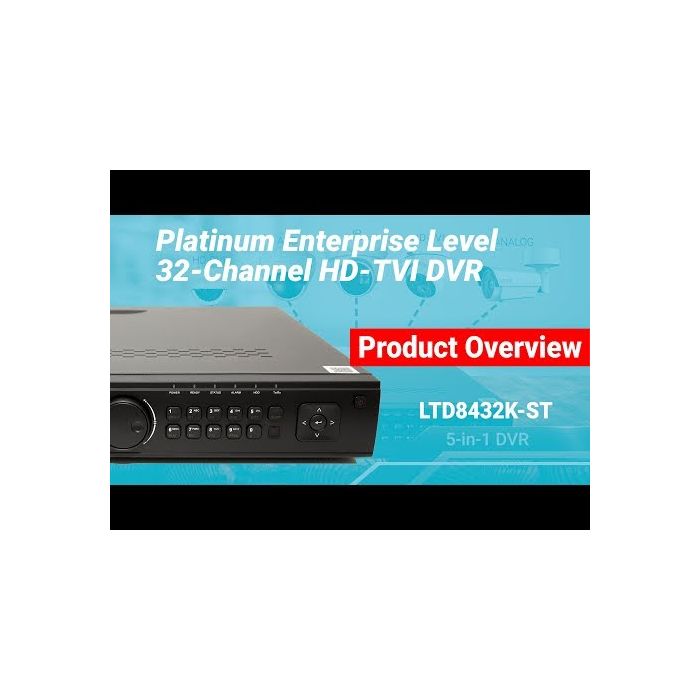 LTD8432K-ST, Platinum, 32 Channel HD-TVI DVR, RAID, 2U, Up to 10