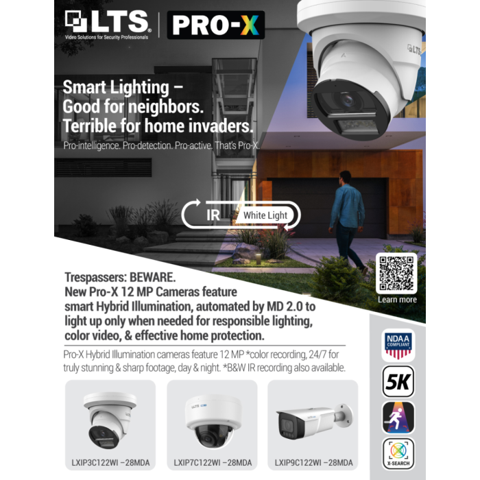 Pro-X 12 MP Smart Dual Light Turret Network Camera