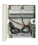 12-Amp, 12V DC Power Supply Box with 18 Ports, Fuse