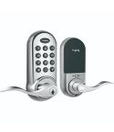 Hugolog Electronic Deadbolt Lock with Handle (Satin Nickel)
