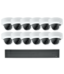Sapphire Bundle - One 16-Channel 4K Lite NVR with 16 PoE Channels and Twelve 6 MP Dome IP Camera