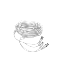 Pre-made Siamese Cable with Connectors - 100 Ft, White
