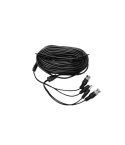 Pre-made Siamese Cable with Connectors - 150 Ft, Black