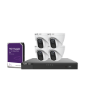 Video Security Bundle – Four Pro-VS 4 MP IP Fixed Turret Cameras (VSIP3442W-28MA), One Pro-VS 8-Channel NVR (VSN7208-P8), & One Western Digital Purple 3 TB Hard Drive (DHWD30PURX)