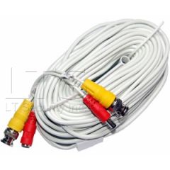 Pre-made Siamese Cable with Connectors - 60ft White