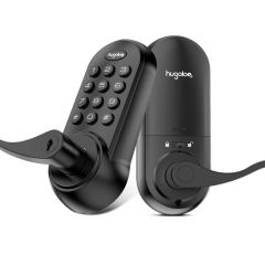 Hugolog Electronic Deadbolt Lock with Handle (Black)