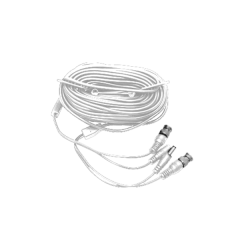 Pre-made Siamese Cable with Connectors - 100 Ft, White