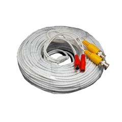 Pre-made Siamese Cable with Connectors - 125 Ft, White