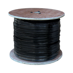 Coaxial Siamese Cable (No Connectors) - 500 Ft, Black
