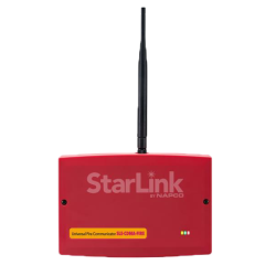 StarLink™ Commercial GSM Fire and Burglary radio in red plastic enclosure